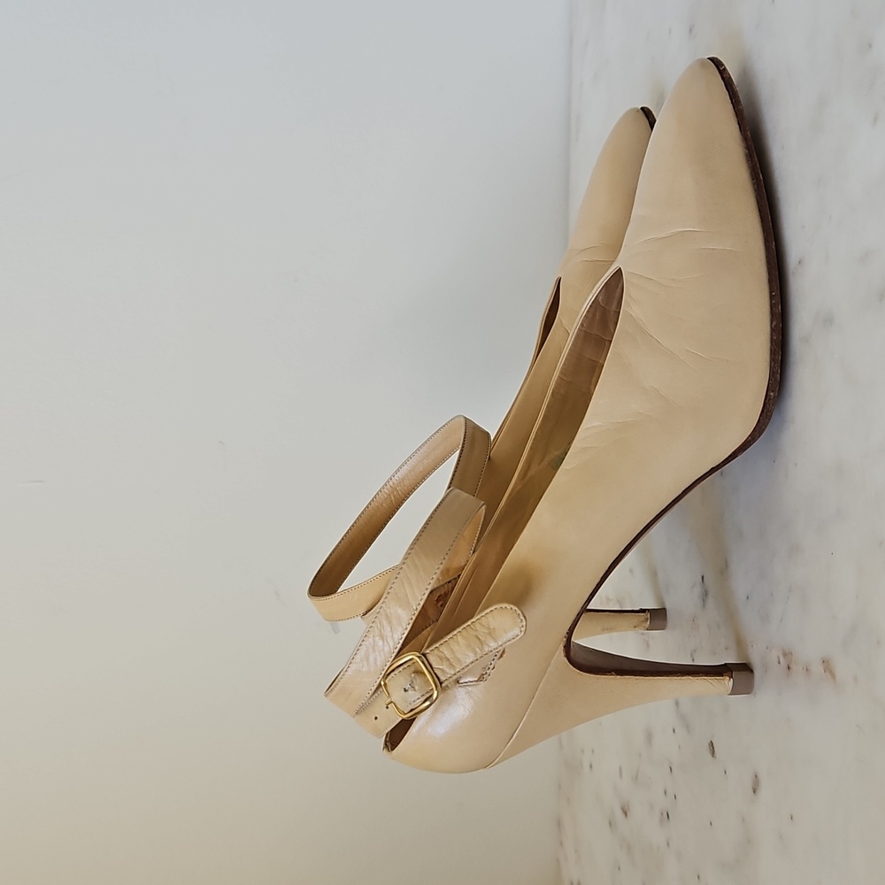 ROGER VIVIER: rare vintage silky soft leather ankle strap heels - Picture 1 of 9